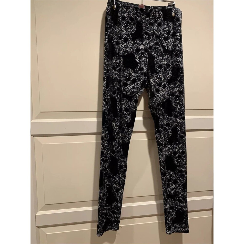 No Boundaries Halloween Leggings Skulls Stretch Soft Juniors XL